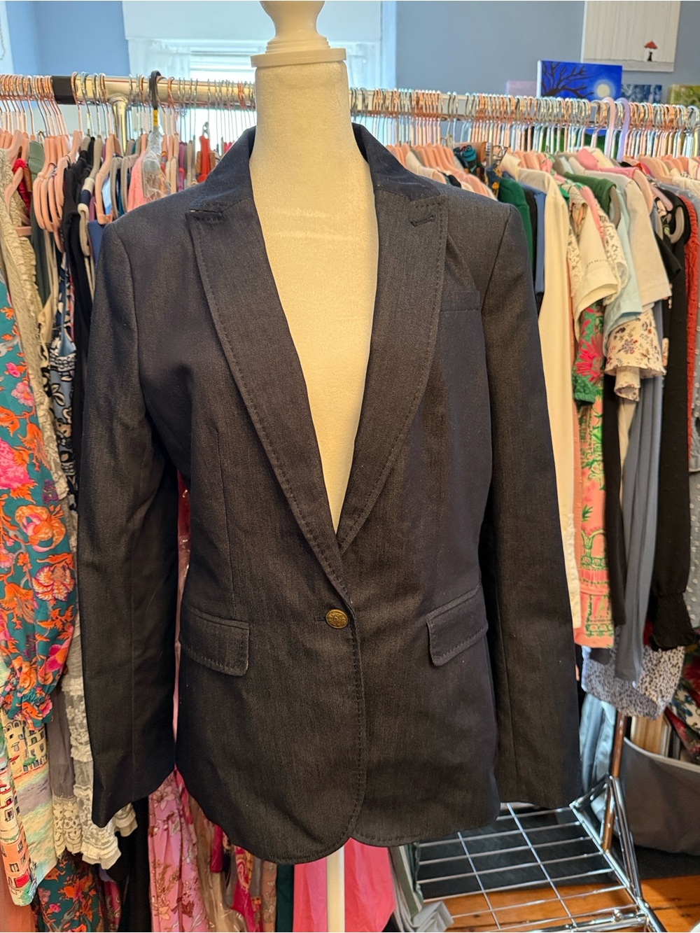 Banana Republic Navy Single-Button Women's Blazer